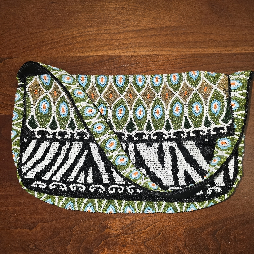 Christiana Chic Beaded Clutch - Multicolor Design - Picture 6 of 6